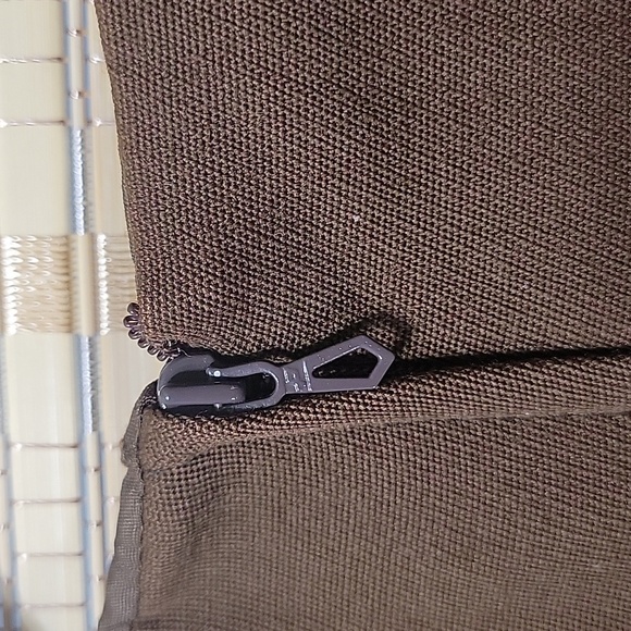 Vintage Sleeveless Dress - Brown/Red/Cream - No Tag (See Measurements) - Picture 8 of 12